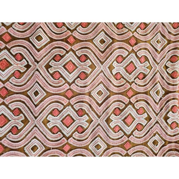 Anthropologie Geometric Linen Tapestry Midi Pencil Skirt Women's Size 12 Boho - Picture 2 of 7